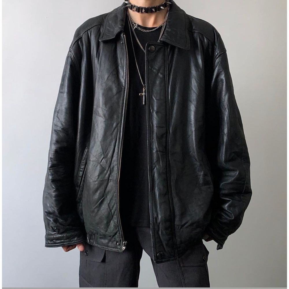 Vintage Pierre Cardin Black Leather Jacket